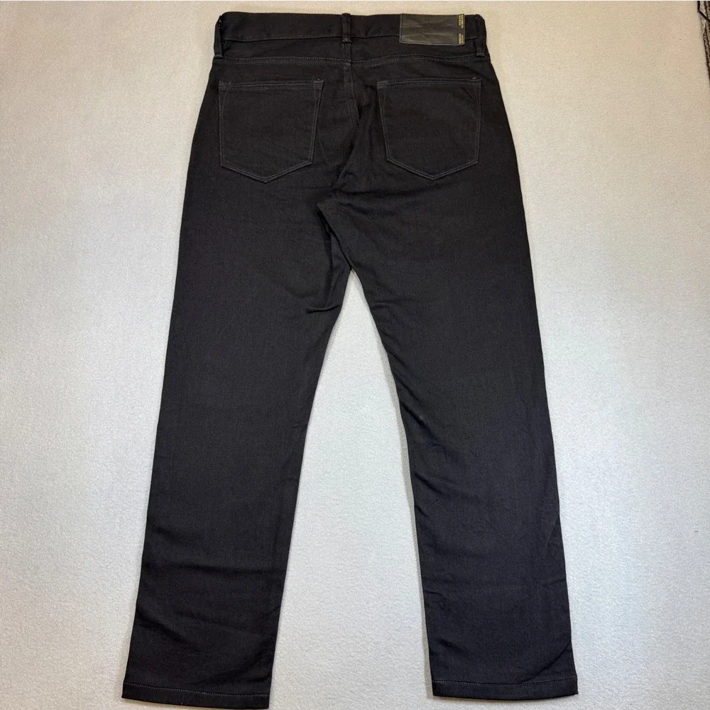BUCK MASON Black Maverick Slim Jeans Mens 31x28 Tagged 31x34 Button Fly $148